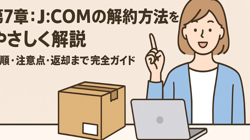 J:COMの解約方法と返却までの流れ